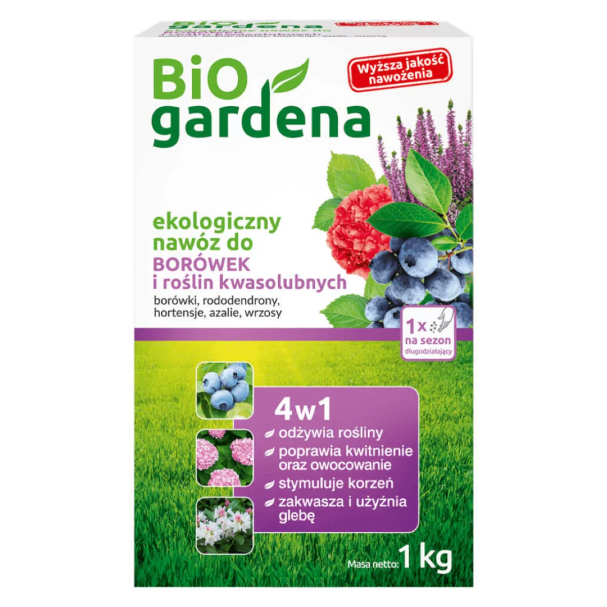 BIO GARDENA Nawóz do borówek i roślin kwasolubnych Eko 1kg - AA33-14802