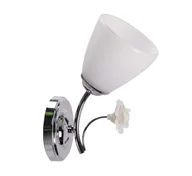 Lampy ścienne - Candellux Kinkiet biały pojedynczy chromowy Ariam 21-77011 21-77011 - miniaturka - grafika 1