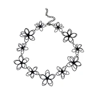 Naszyjniki - Naszyjnik choker - kwiaty - miniaturka - grafika 1