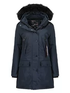 Kurtki damskie - Geographical Norway Parka "Corta" w kolorze granatowym - miniaturka - grafika 1
