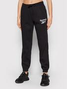 Spodnie sportowe damskie - Reebok Spodnie dresowe Identity Logo GR9400 Czarny Regular Fit - miniaturka - grafika 1