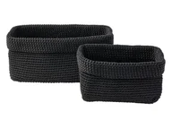 Szafki łazienkowe - LIVARNO home Koszyki do przechowywania lub Regał wiszący (Koszyki do przechowywania, 2 sztuki, czarny) - miniaturka - grafika 1