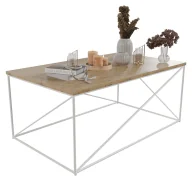 Ławy i stoliki kawowe - Skandynawski stolik kawowy biały + dąb artisan P1-G50 - miniaturka - grafika 1