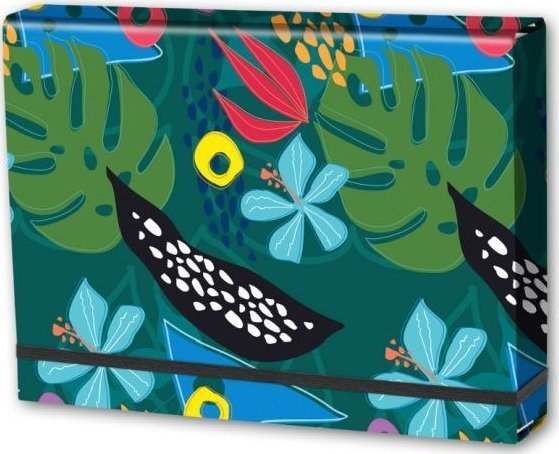 Teczka A4 PENMATE Lux na gumkę - wzór dżungla