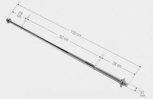 Master Gorilla Sports długa gwiazda zamknięcie, 150 cm, 10000067 100067-00004-0064 - Pozostały sprzęt siłowy - miniaturka - grafika 1