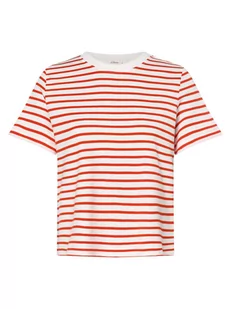 s.Oliver - T-shirt damski, czerwony|biały - Koszulki i topy damskie - miniaturka - grafika 1