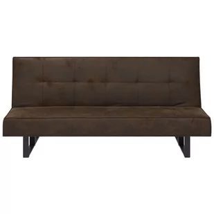 Beliani Sofa z funkcją spania tapicerowana brązowa 189 cm DERBY mała - Sofy i kanapy - miniaturka - grafika 1