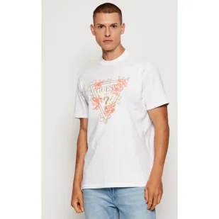 GUESS T-shirt FLOWER Regular Fit - Koszulki męskie - miniaturka - grafika 1