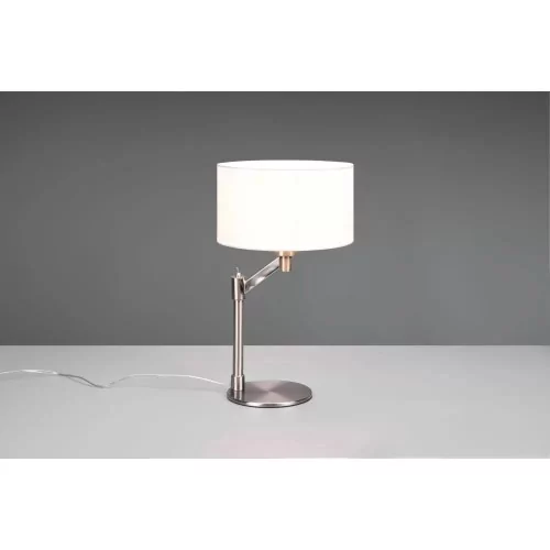 Trio Cassio 514400107 lampa stołowa lampka 1x60W E27 srebrna/biała