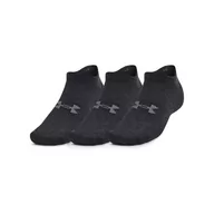 Skarpetki damskie - Under Armour, Skarpety treningowe Unisex (3-pack), Essential No Show, 1361459-002, Czarne, Rozmiar L - miniaturka - grafika 1