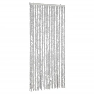 vidaXL Zasłona przeciwsłoneczna szara 90x220 cm szenilowa - Zasłony - miniaturka - grafika 1