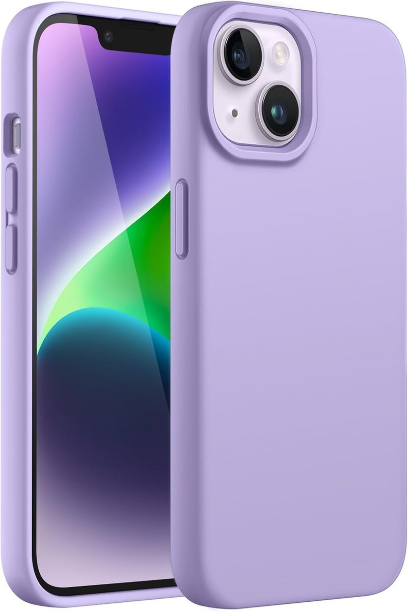 JETech Silikonowe Etui dla iPhone 14 6,1 Cala, Jedwabisty Miękki w Dotyku Futerał Ochronny na Całe Ciało, Odporny na Wstrząsy Case z Podszewką z Mik..