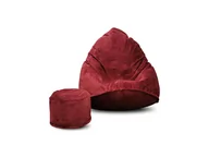 Pufy i podnóżki - Pufa sako XXXXL worek + gratis Sorriso czerwona - miniaturka - grafika 1