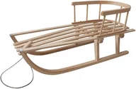 Sanki i ślizgacze - Sanki drewniane z oparciem i sznurkiem - miniaturka - grafika 1