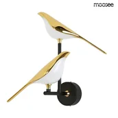 Lampy ścienne - Kinkiet ptaki MOOSEE lampa ścienna BIRD TWIN złota - miniaturka - grafika 1