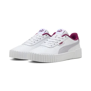 Młodzieżowe sneakersy Carina 3.0 PUMA White Lilac Crush Purple - Odzież sportowa dziecięca - miniaturka - grafika 1