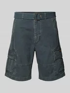 Spodenki męskie - Szorty cargo o kroju regular fit z paskiem - miniaturka - grafika 1