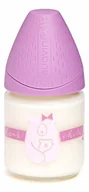Butelki dla niemowląt - SUAVINEX BUTELKA SZKLANA 120ML MIŚ Fioletowy 0M+ - miniaturka - grafika 1