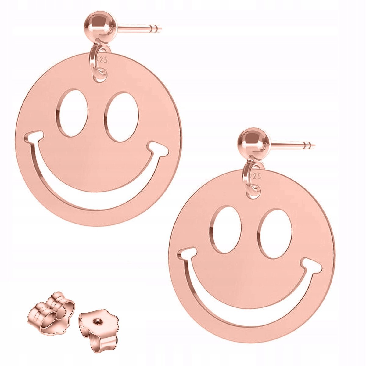 Kolczyki Pozłacane Emotikon Emoji Buźki Emotikony Twarze SREBRO 925