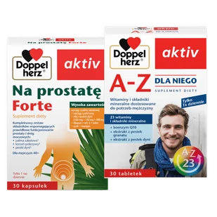 Doppelherz® aktiv A-Z Dla Niego, 30 tabletek + Doppelherz® aktiv Na prostatę Forte, 30 kapsułek ZESTAW - Suplementy diety - miniaturka - grafika 1