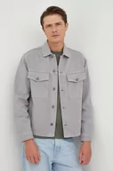 Koszule męskie - United Colors of Benetton koszula jeansowa męska kolor szary relaxed z kołnierzykiem klasycznym - miniaturka - grafika 1