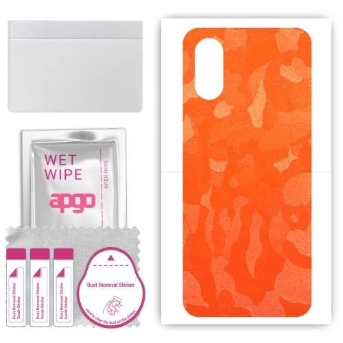 folia naklejka skórka strukturalna na TYŁ do Sony Xperia 10 VI - Moro Camo Pomarańczowy - apgo SKINS