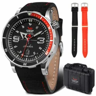 Zegarki męskie - Zegarek Vostok Europe Anchar Automat NH35A-510A587 czarno-czerwony - miniaturka - grafika 1