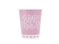 Dekoracje i nakrycia stołu na imprezę - Kubeczki różowe na Baby Shower - 270 ml - 8 szt. - miniaturka - grafika 1