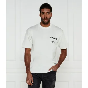 HUGO T-shirt Drallie Oversize fit - Koszulki męskie - miniaturka - grafika 1