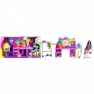 Mattel Lalka Barbie Extra Toaletka Zestaw GYJ70 - Lalki dla dziewczynek - miniaturka - grafika 1