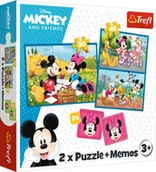 Pozostałe książki - 2 in 1 Puzzles + Memo Mickey Mouse - miniaturka - grafika 1