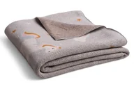 Koce i narzuty dla dzieci - Kocyk dziecięcy 80x100 Rainbow szary biały jednorożce bawełniany BabyMatex - miniaturka - grafika 1