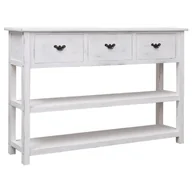 Szafki do salonu - vidaXL Szafka antyczna biel 115 x 30 x 76 cm drewniana 284172 - miniaturka - grafika 1