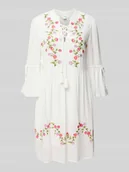 Sukienki - Sukienka tunikowa o długości do kolan z wiązaniem - miniaturka - grafika 1