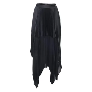 Damska Spódnica GUESS IRINA ASYMMETIC PLEATED SKIRT W4RD85WFXF2-JBLK – Czarny - Spódnice - miniaturka - grafika 1