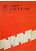 Książki o kulturze i sztuce - Studia gramatyczne VIII - miniaturka - grafika 1