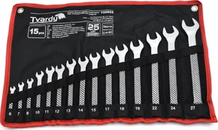 Geko ZESTAW KLUCZY PŁASKO-OCZKOWYCH 15EL. 6-27MM CRV-CS SATYNA10 T00655 GEKO - Klucze i nasadki - miniaturka - grafika 1