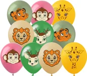 Balony i akcesoria - Balony gumowe z Balony z motywami zwierząt ZOO Safari (10 szt.) - miniaturka - grafika 1