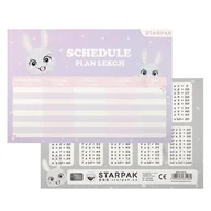 Szkolne artykuły papiernicze - Plan lekcji z tabliczką mnożenia Rabbit (25szt) - miniaturka - grafika 1