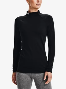 Koszulka damska Under Armour ColdGear Authentics Mockneck-BLK M - Koszulki sportowe damskie - miniaturka - grafika 1