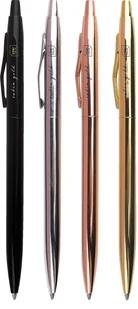 Długopis metalowy Satin Gold Slim - Długopisy - miniaturka - grafika 1