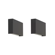 Lampy ścienne - QAZQA Zestaw 2 nowoczesnych kinkietów czarny - Otan - miniaturka - grafika 1