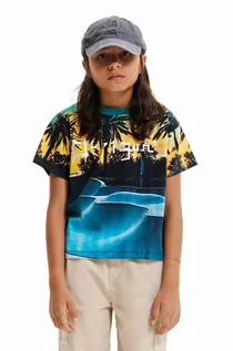 Koszulki dla chłopców - Desigual t-shirt bawełniany dziecięcy z nadrukiem - grafika 1