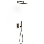 Zestawy prysznicowe - Tres Zestaw prysznicowy podtynkowy Project czarny brąz 21128004KMB - miniaturka - grafika 1