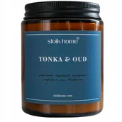 Świece - Świeca sojowa Tonka i Oud – zapachowa 150 ml Słoik Home - miniaturka - grafika 1