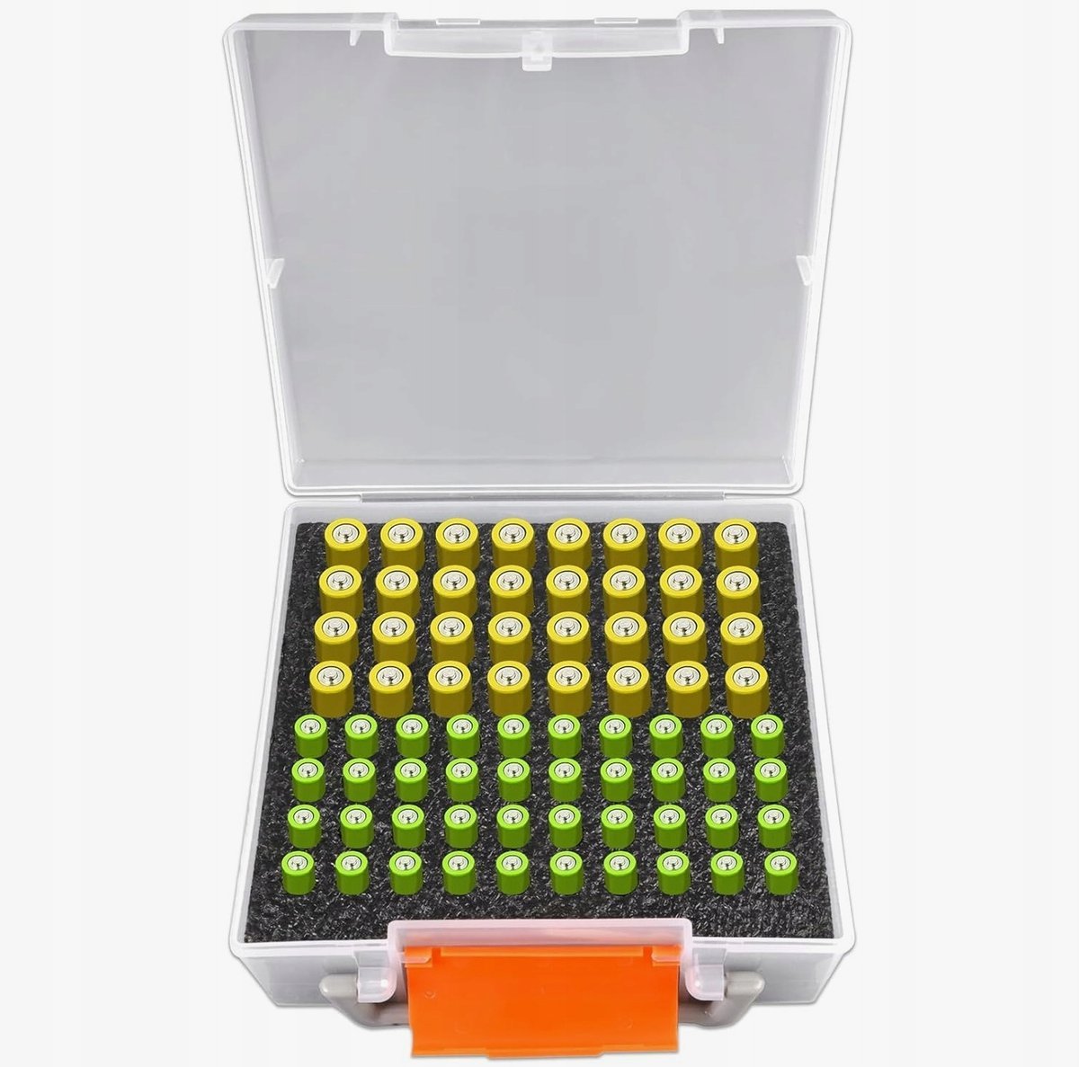 PUDEŁKO NA BATERIE POJEMNIK ORGANIZER 16X15X7CM PRZEZROCZYSTE ETUI