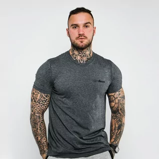 Koszulki sportowe męskie - GymBeam Koszulka Basic Dark Grey - grafika 1