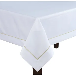 Biały Obrus 140x300 Ze Złotą Listwą GOLD - Obrusy i serwetki - miniaturka - grafika 1