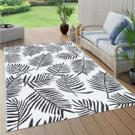 Dywany zewnętrzne - VidaXL Dywan na zewnątrz, biało-czarny, 160x230 cm, PP! 310426 VidaXL - miniaturka - grafika 1