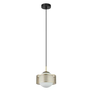 Lomica D25 lampa wisząca 1-punktowa czarna/złota PND-55456-1L-GD - Lampy sufitowe - miniaturka - grafika 1
